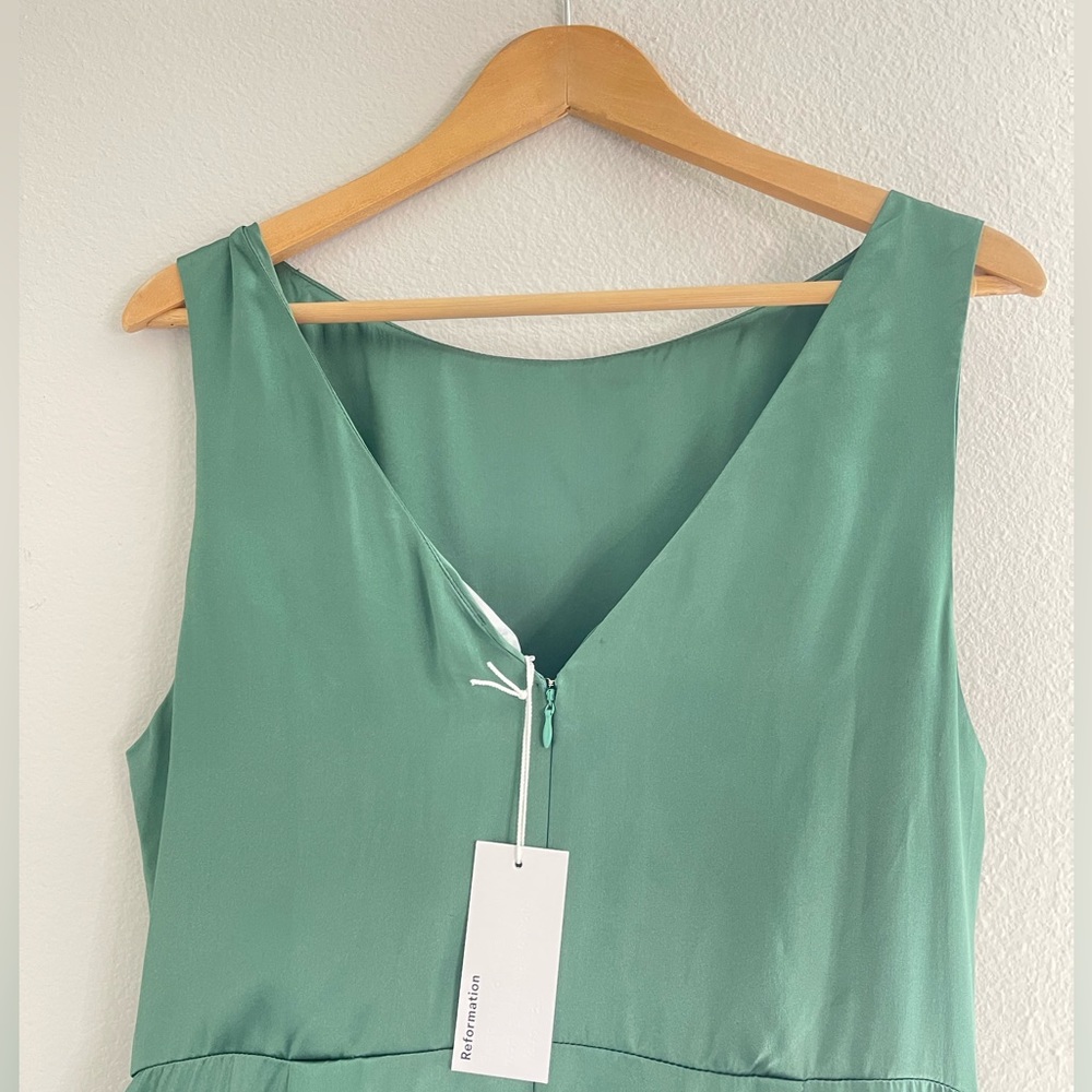 REFORMATION ZYA SILK DRESS 12 - Picture 7 of 13